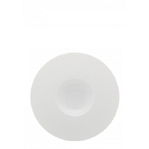 "Fragment" - dessert/salad, gourmet plate wide rim 30 cm, порцеланова гурме чиния